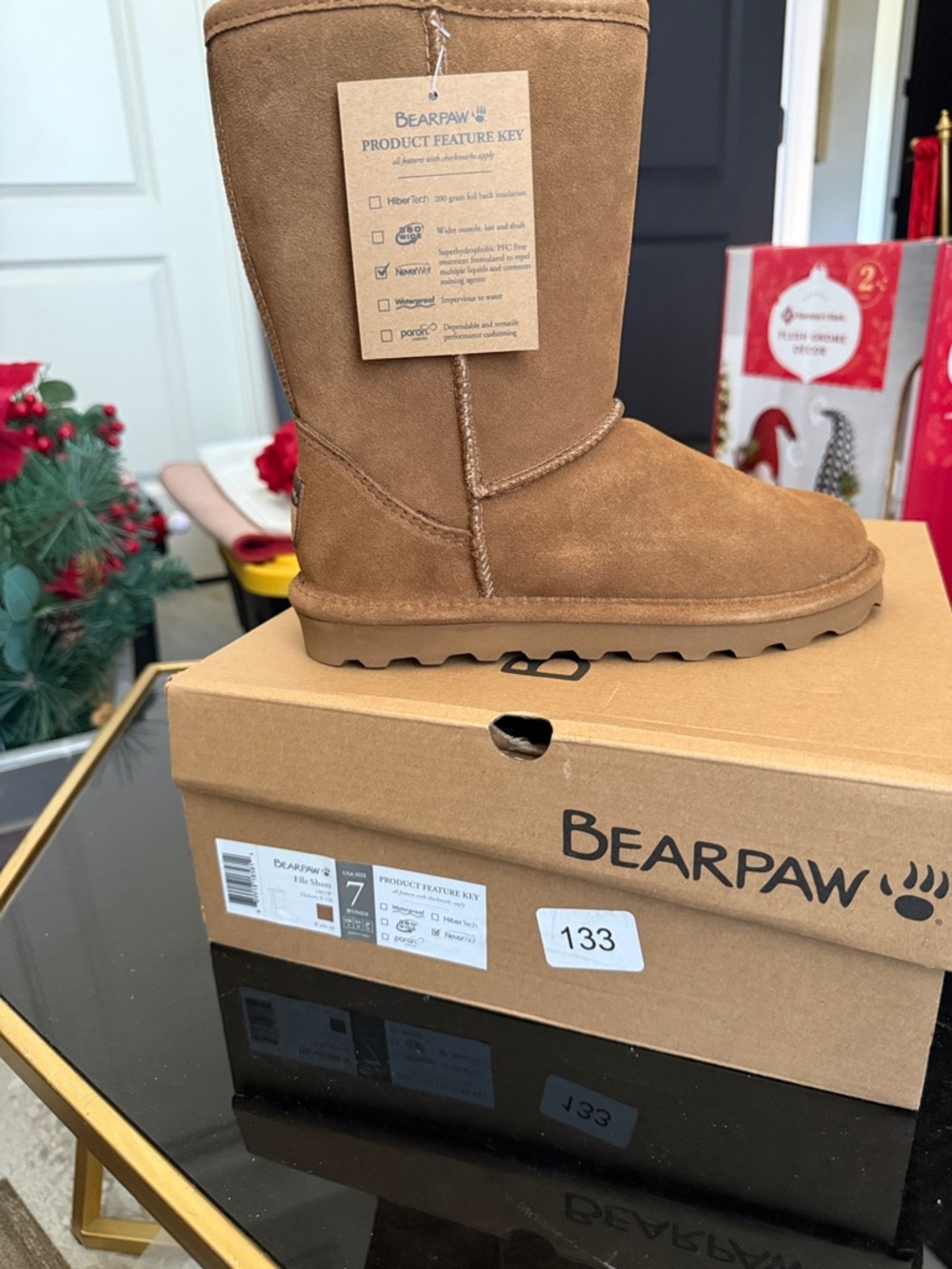 BearPaw Kids Tall Suede Boot - Chestnut Brown